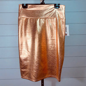 Rose Gold Copper Glam Pencil Skirt LLR Cassie M